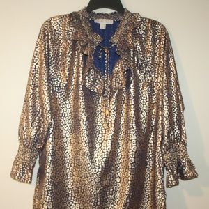 Michael Kors Size S Nice Women Blouse Gold New